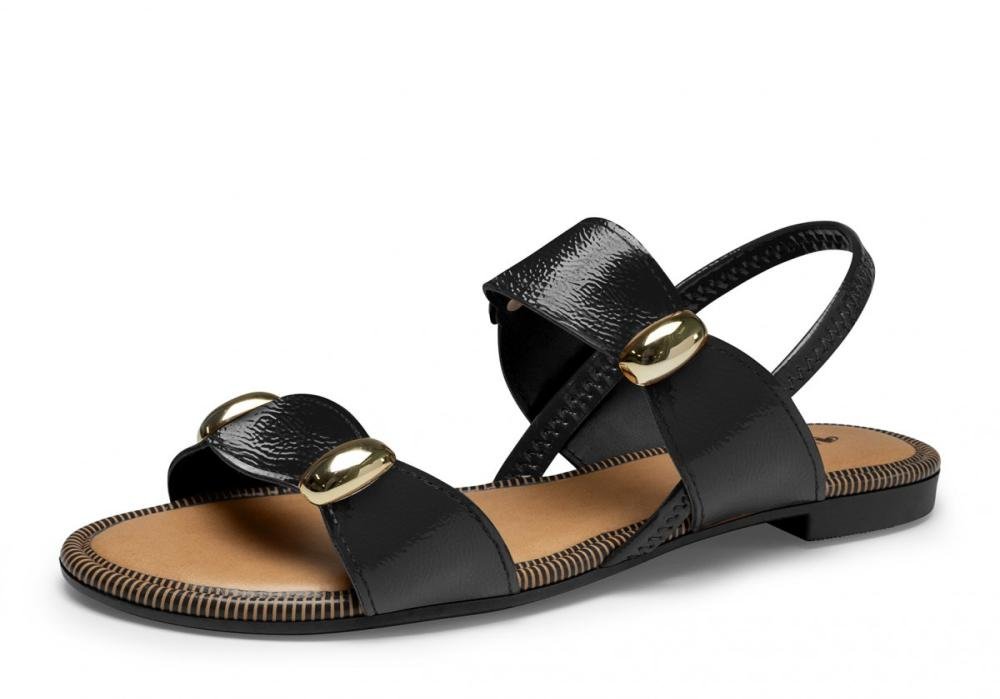 Sandália Rasteira Mississipi MF292 Feminino Preto 2