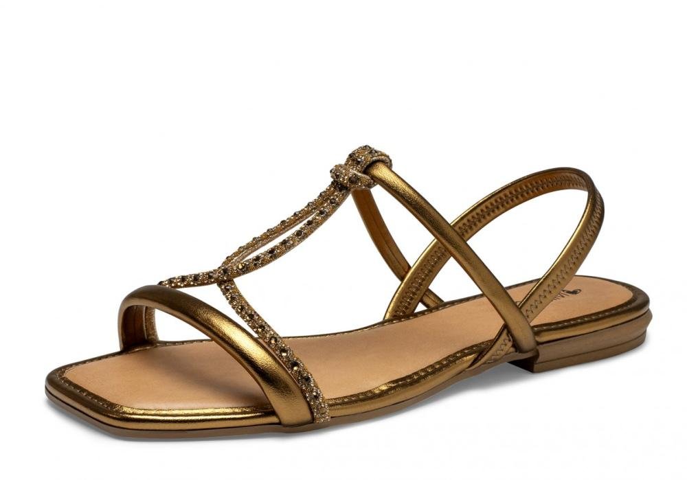 Sandália Rasteira Mississipi MF842 Feminino Ouro 2