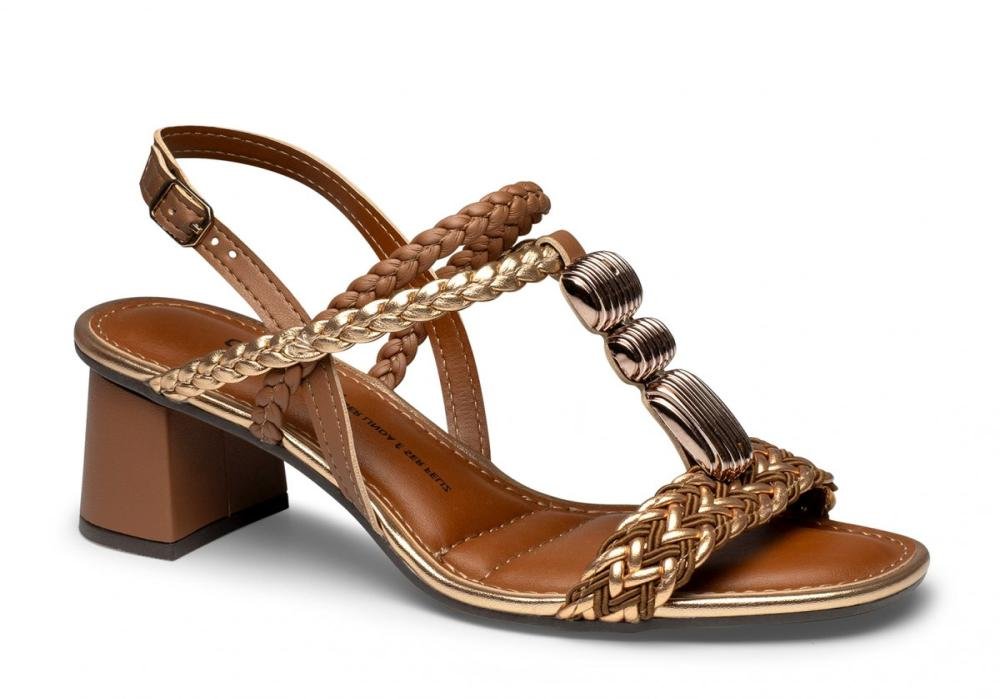 Sandália Salto Bloco Dakota Y9301 Feminino