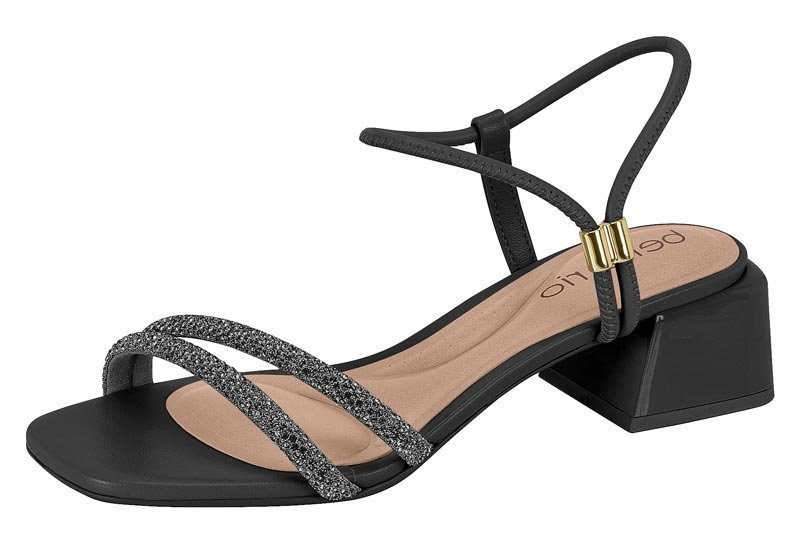 Sandália Salto Médio Grosso Beira Rio 8423228 Feminino Preto 2