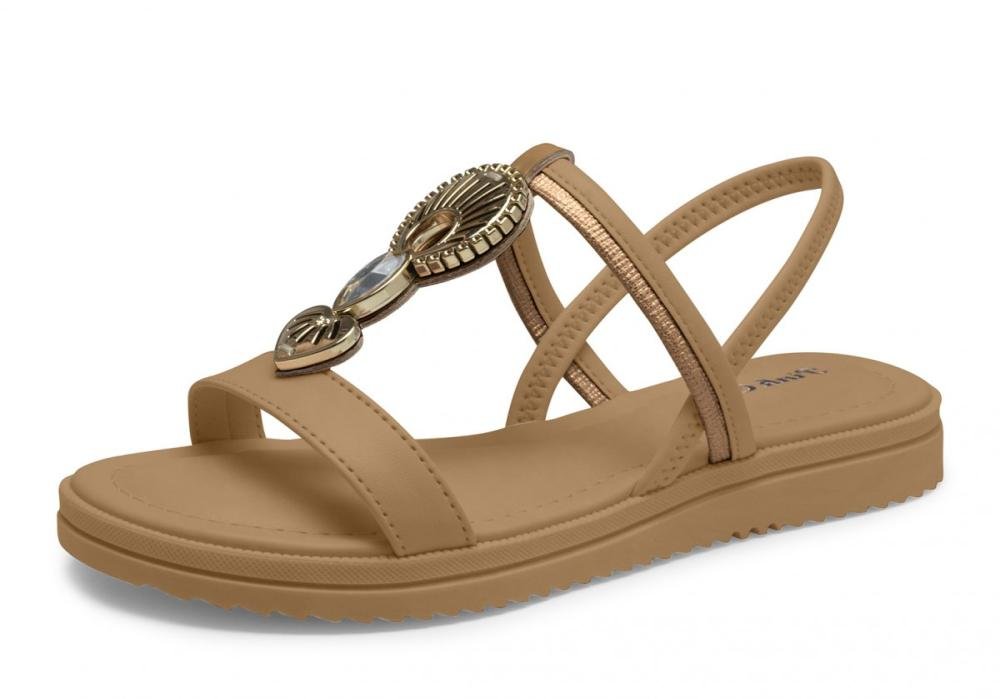 Sandália Papete Pink Cats V5602 Infantil Feminino Marrom Claro 2