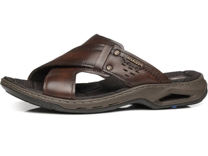 Chinelo Em Couro PLUS Numeração Especial Pegada 533236 Masculino Marrom Escuro 2