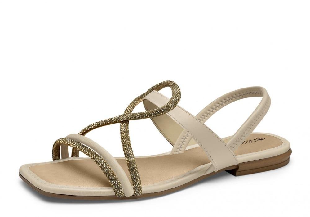 Sandália Rasteira Mississipi MF843 Feminino Bege 2