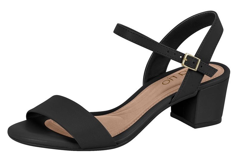 Sandália Salto Bloco Médio Beira Rio 82461176 Feminino Preto 2
