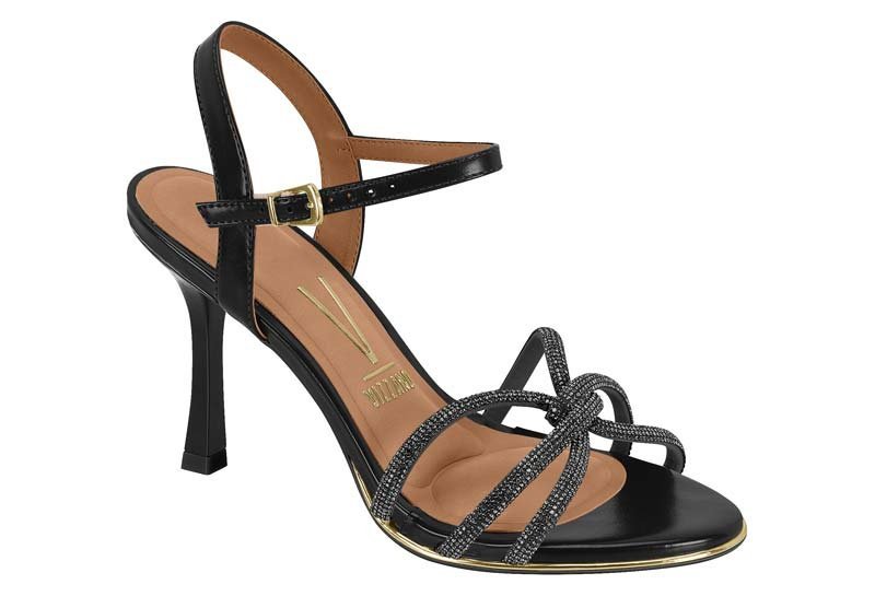 Sandália Salto Fino Strass Vizzano 6552103 Feminino