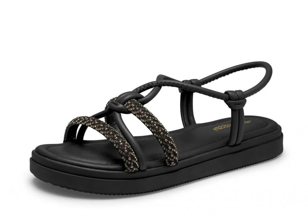 Sandália Papete Flatform Mississipi MF773 Feminino  Preto 2