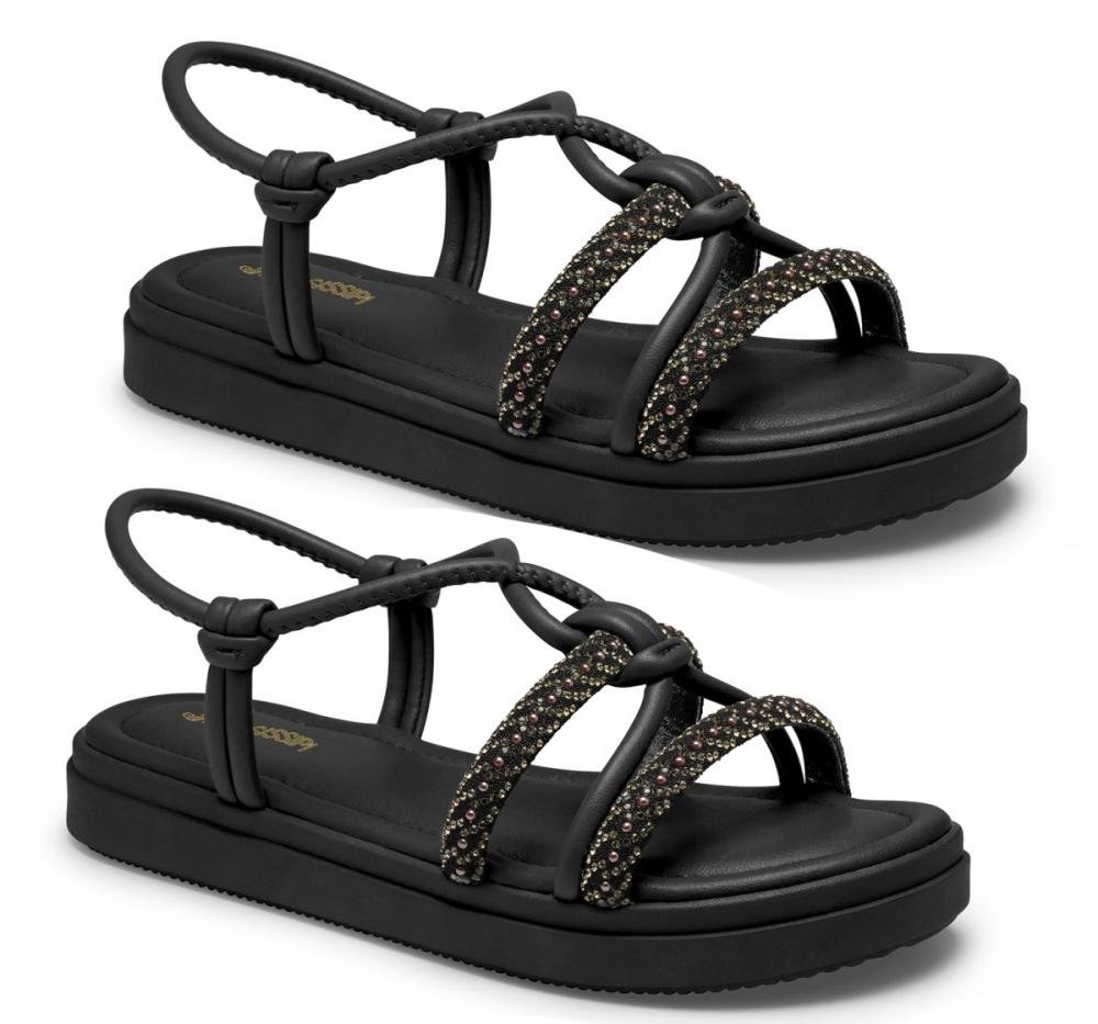 Sandália Papete Flatform Mississipi MF773 Feminino  Preto 3