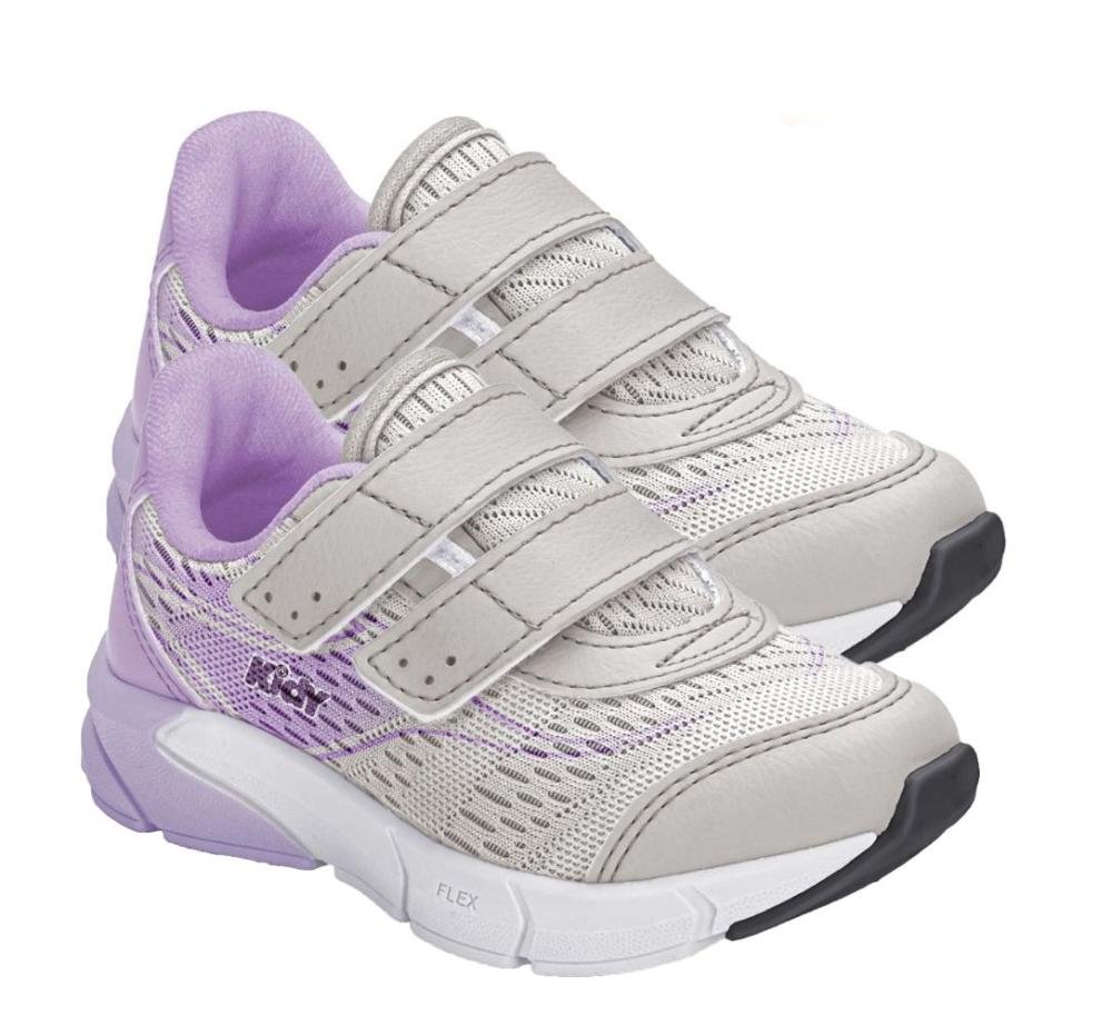 Tênis Kidy Energy Baby 0411180 Infantil Feminino Branco/Cinza/Lilás 3