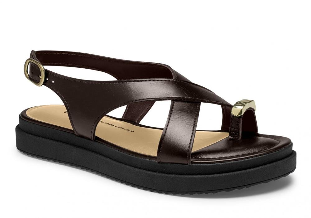 Sandália Flatform Papete Dakota Y9283 Feminino Marrom 1