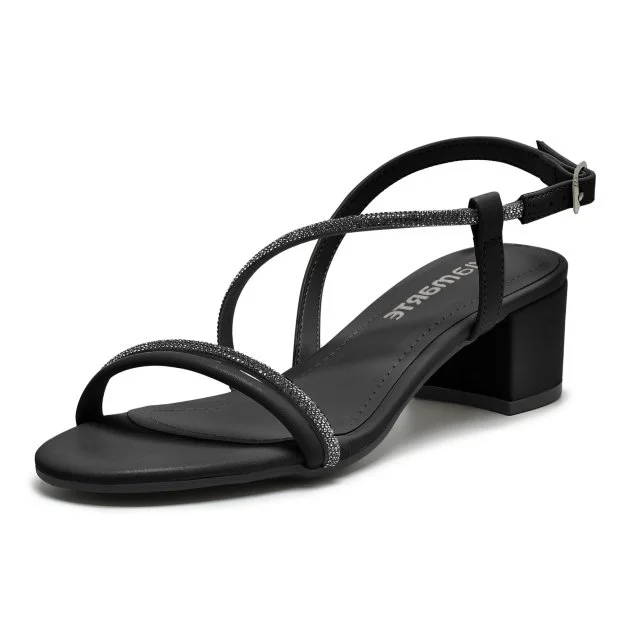 Sandália Salto Bloco Via Marte 268-004 Feminino Preto 2