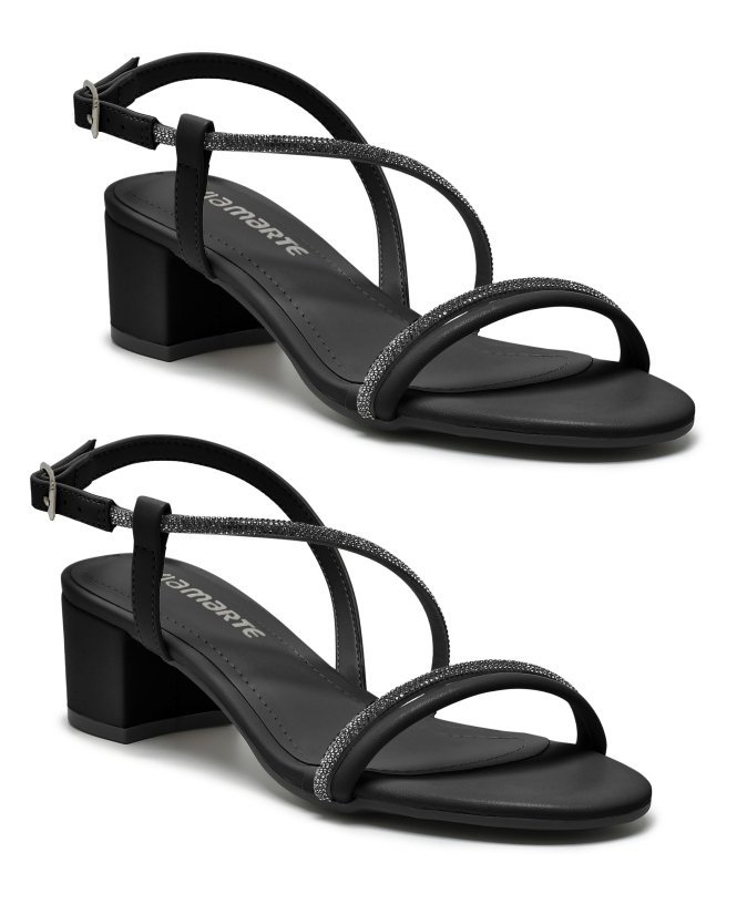 Sandália Salto Bloco Via Marte 268-004 Feminino Preto 3