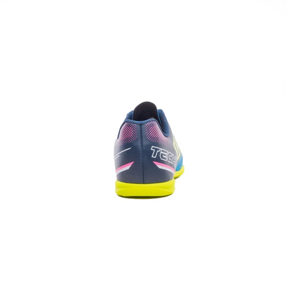 Chuteira Futsal Umbro Techno II Masculino Azul Escuro/Amarelo/Roxo 4
