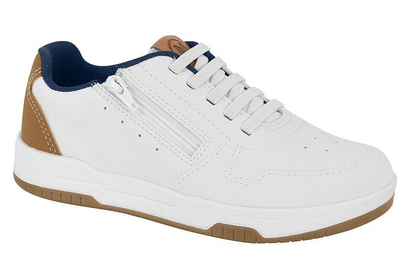 Sapatênis Molekinho 2852102 Infantil Masculino Branco/Marrom 1