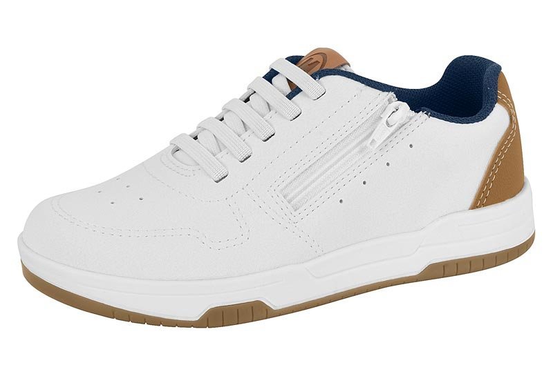 Sapatênis Molekinho 2852102 Infantil Masculino Branco/Marrom 2