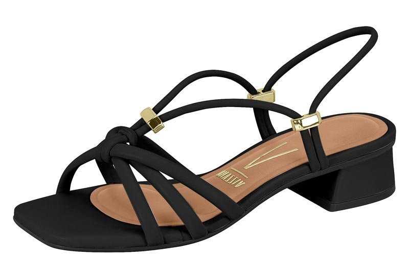 Sandália Salto Bloco Vizzano 6454129 Feminino Preto 2