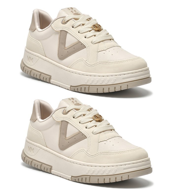 Tênis Casual Via Marte 219-006 Feminino Off White 4