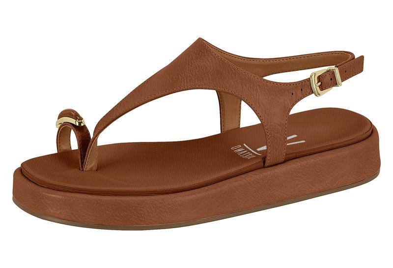 Sandália Papete Flat Vizzano 6506127 Feminino Marrom 2