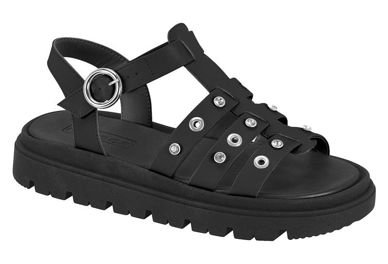 Sandália Papete Moleca 5504115 Feminino Preto 1