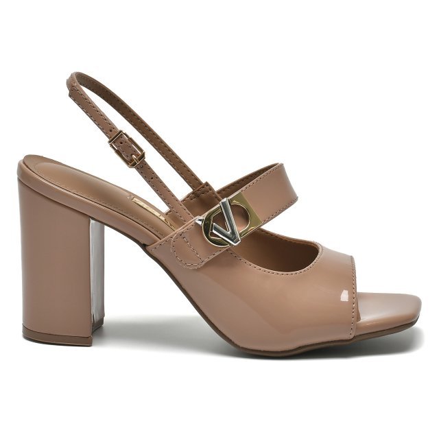 Sandália Slingback Salto Alto Via Marte 139-026 Feminino Marrom Claro 3
