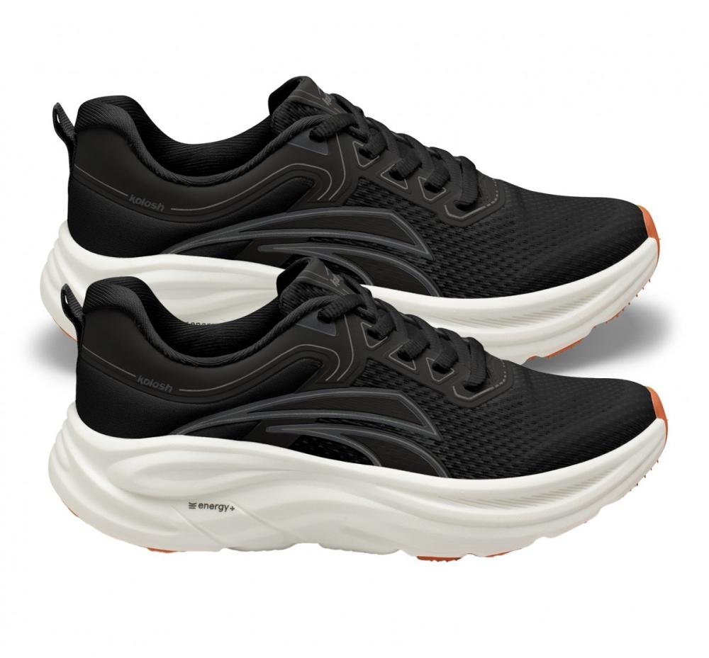 Tênis Esportivo Kolosh E0582 Feminino Preto/Branco 3