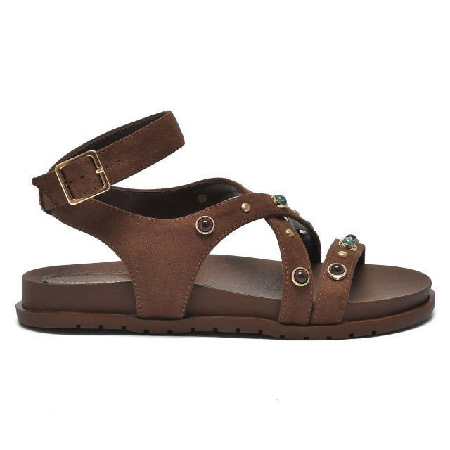 Sandália Papete Flatform Via Marte 174-016 Feminino Marrom Escuro 3