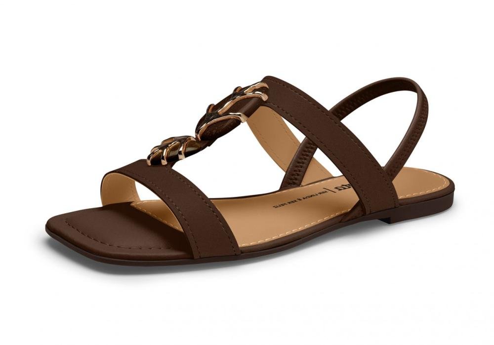 Sandália Rasteira Dakota Y9611 Feminino Camel 2