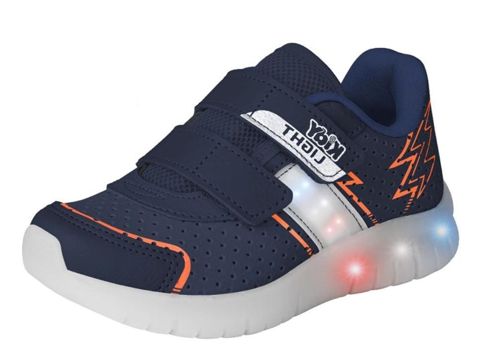 Tênis Kidy de Luz Light Fun Infantil Masculino Azul Escuro 2
