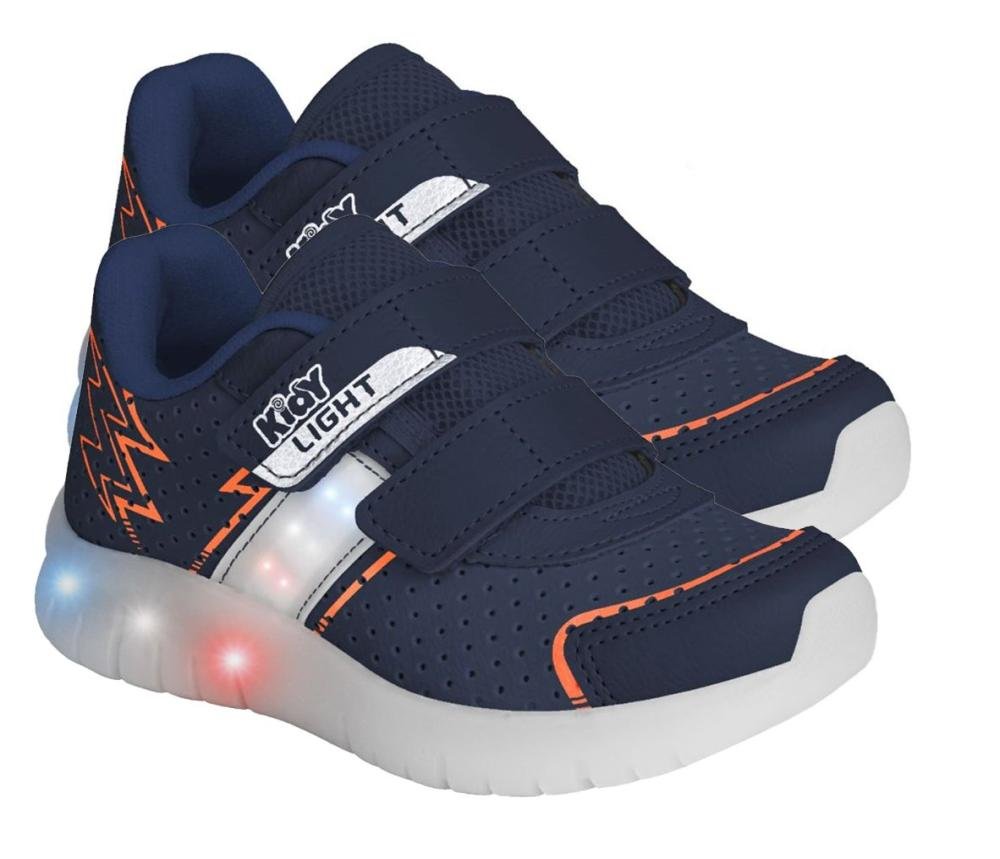 Tênis Kidy de Luz Light Fun Infantil Masculino Azul Escuro 3