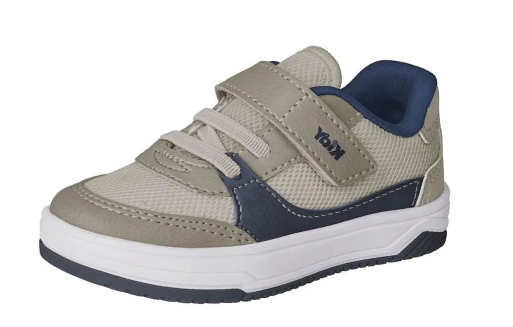 Tênis Casual Velcro Kidy Happy Infantil Masculino Cinza/Azul 2