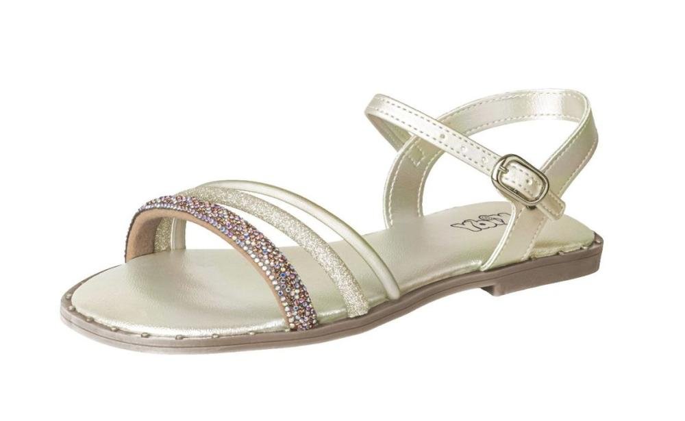 Sandália Rasteira Kidy 4540007 Infantil Feminino Dourado 2
