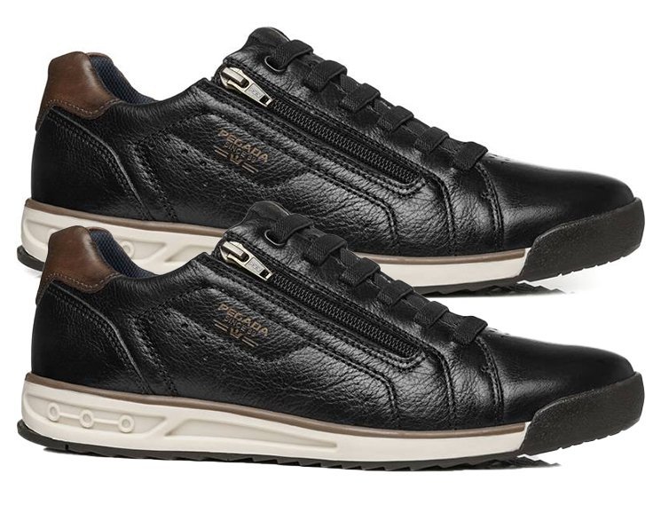 Sapatênis em Couro Pegada 112503 Masculino Preto 3