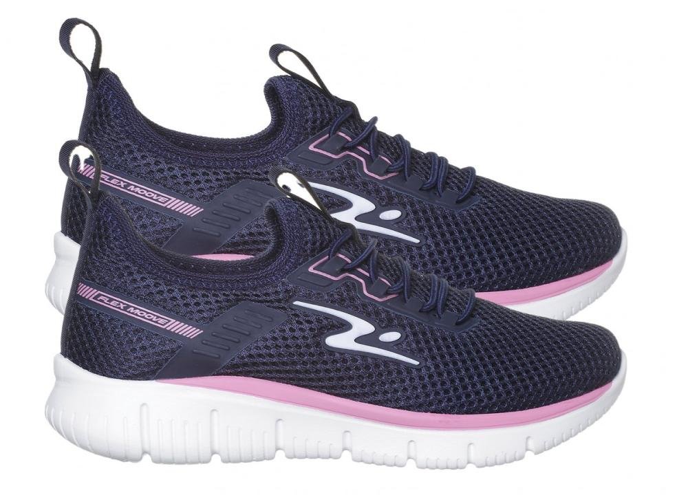 Tênis Esportivo Adrun Flex Moove Kids Infantil Feminino Azul Marinho 3