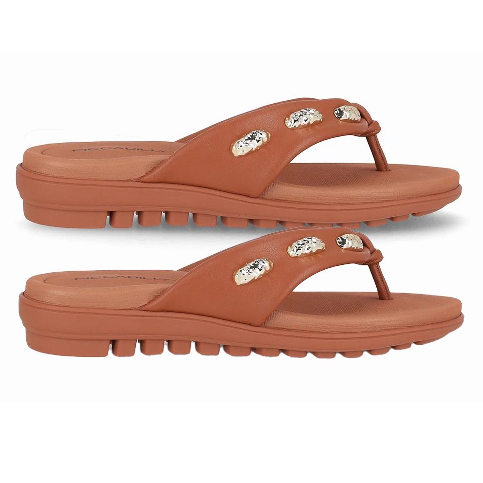 Chinelo Anabela Piccadilly 523006 Feminino Marrom 3