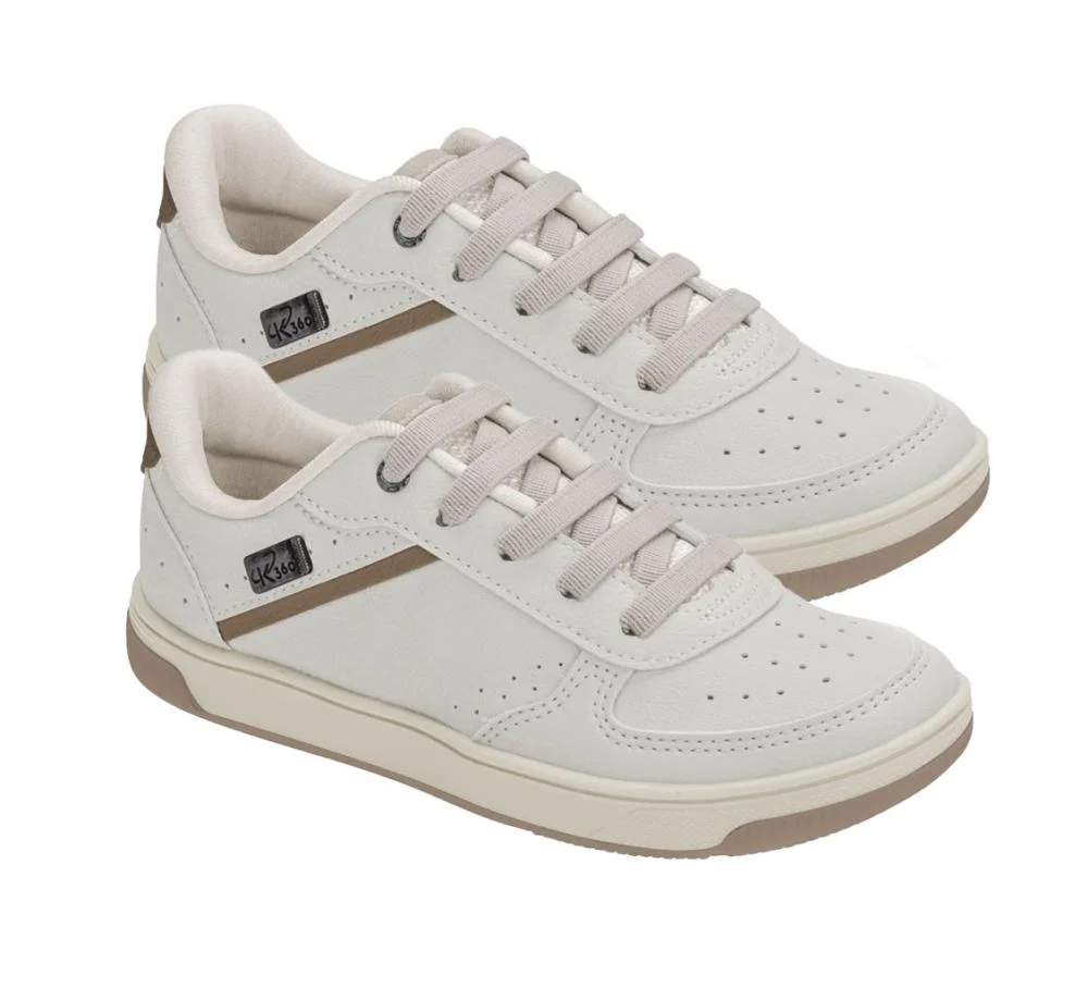 Sapatênis Kidy K360 Firenze 0110387 Infantil Masculino Branco