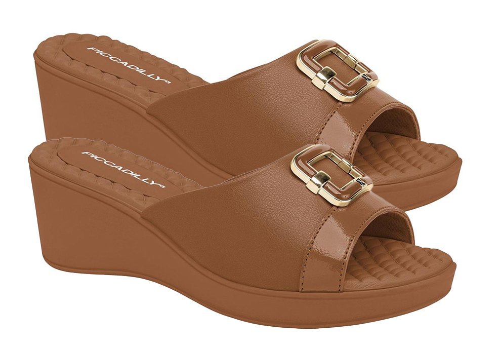 Tamanco Anabela Piccadilly 540415 Feminino Marrom 3