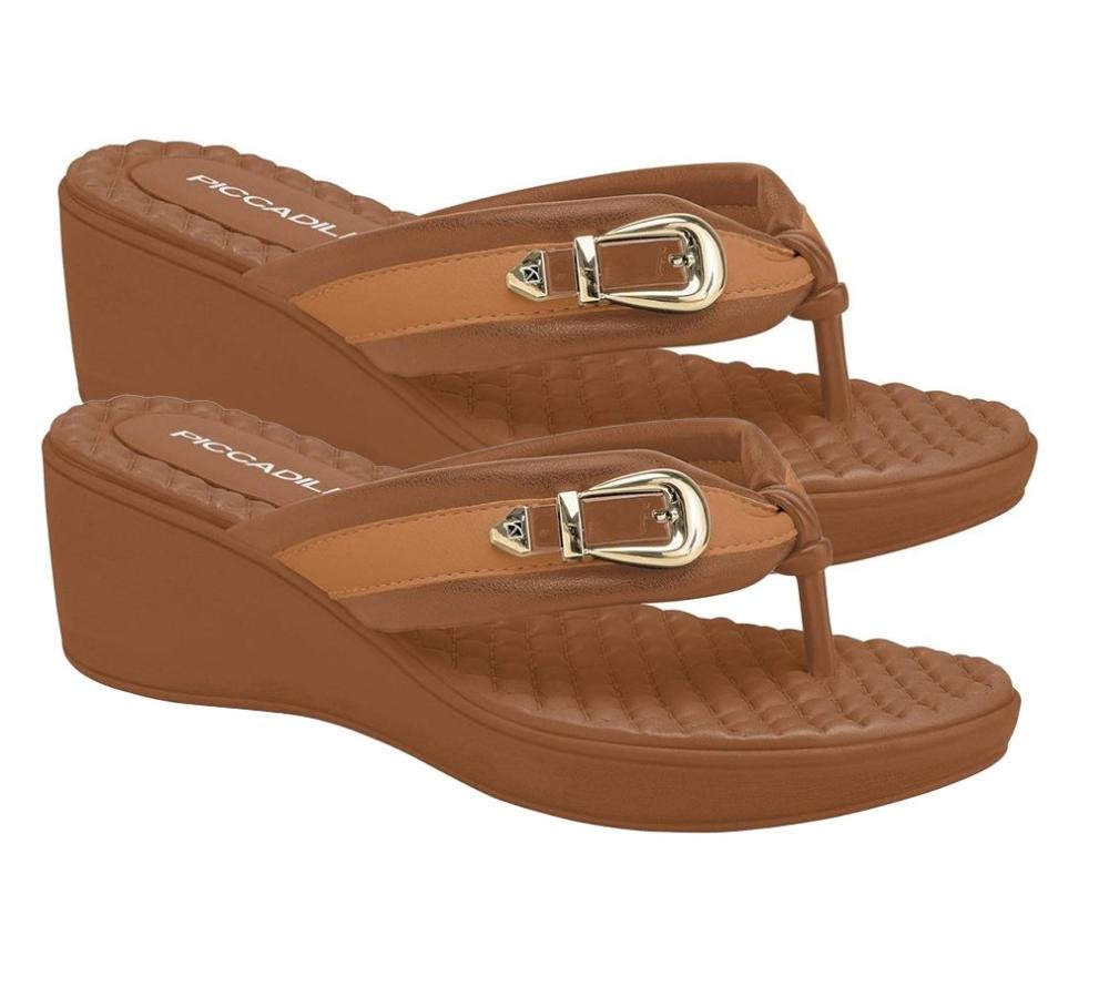 Tamanco Anabela Piccadilly 540414 Feminino Marrom 3