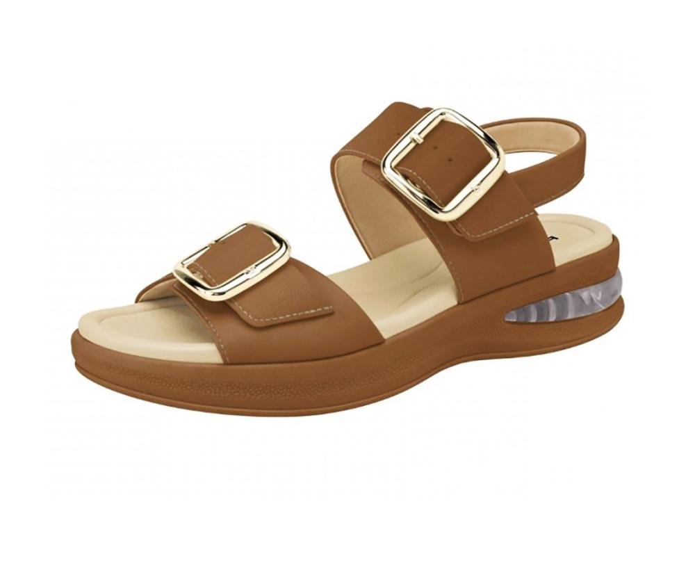 Sandália SoftStep Anabela Piccadilly 599003 Feminino  Marrom 2