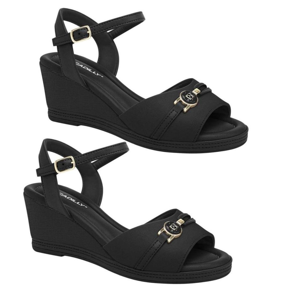 Sandália Anabela Piccadilly 408243 Feminino Preto 3