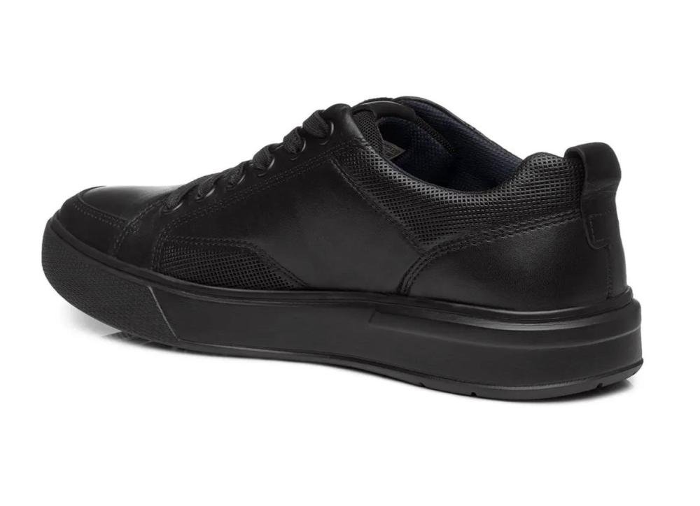Sapatênis Pegada em Couro 111902 Masculino Preto 2