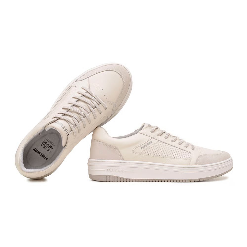 Sapatenis Freeway Couro Evo08 Masculino Branco 2