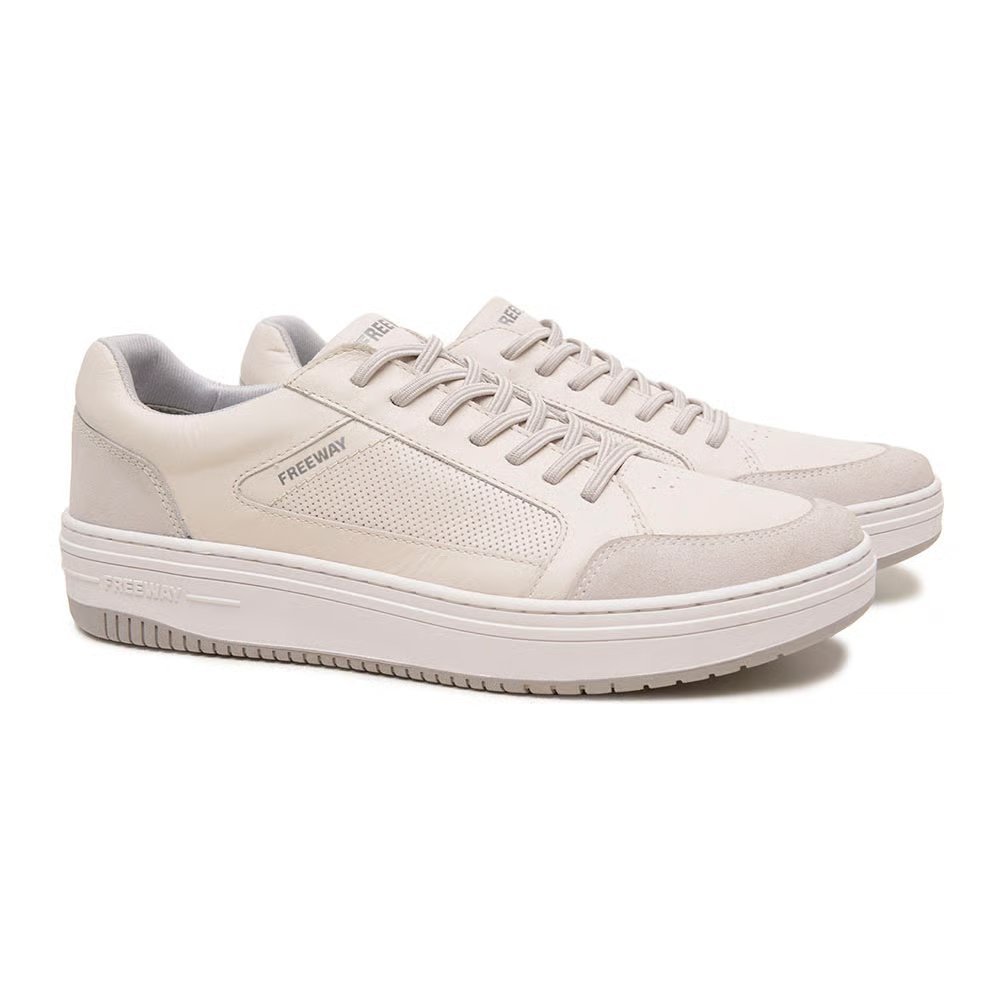 Sapatenis Freeway Couro Evo08 Masculino Branco 3