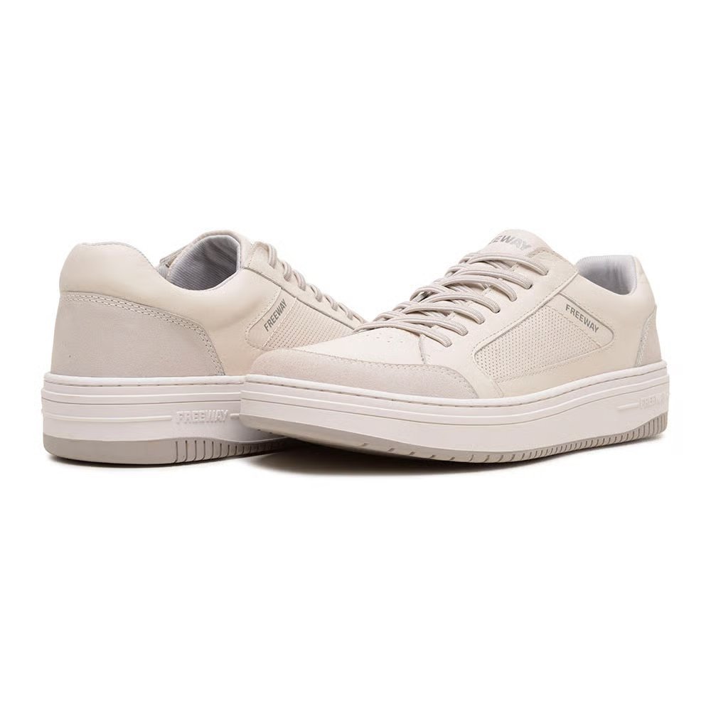 Sapatenis Freeway Couro Evo08 Masculino Branco 4