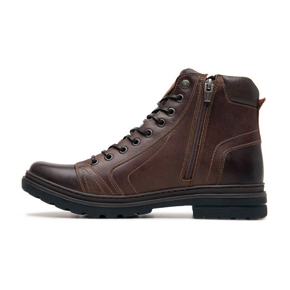 Bota Coturno Em Couro Absolut Freeway Masculino Café 2