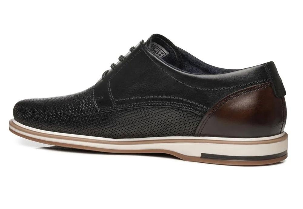 Sapato Casual Em Couro Pegada 125113 Masculino Preto 2
