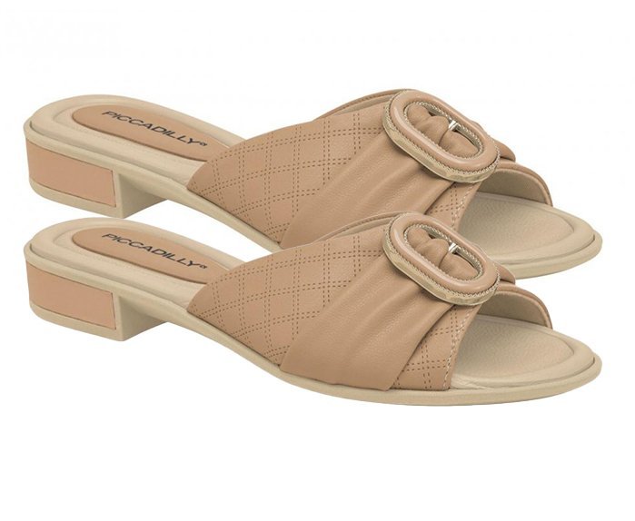 Tamanco Piccadilly 590070 Feminino Bege 3