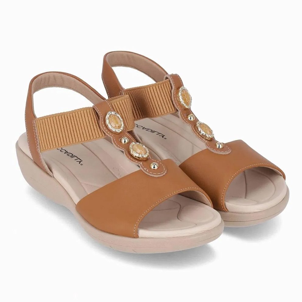 Sandália Anabela Feminina Piccadilly 239033 Feminino Marrom 2