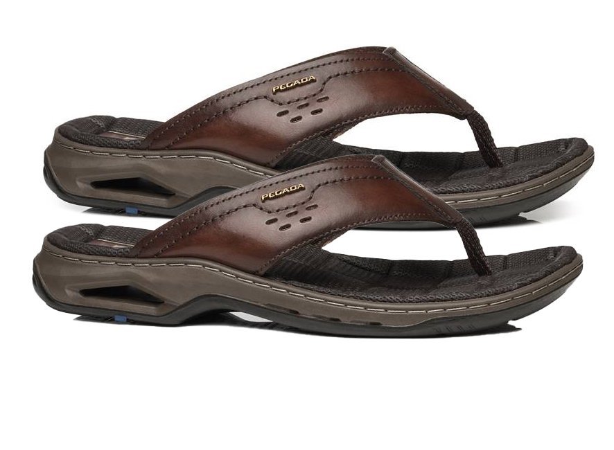 Chinelo em Couro Pegada 133235 Masculino Marrom 3