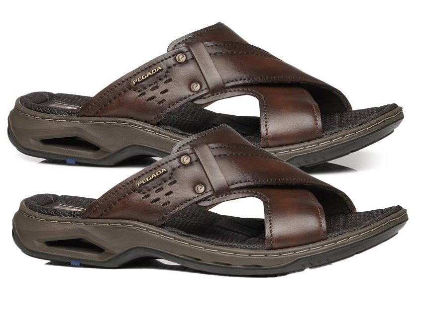 Chinelo em Couro Pegada Masculino  Marrom 3