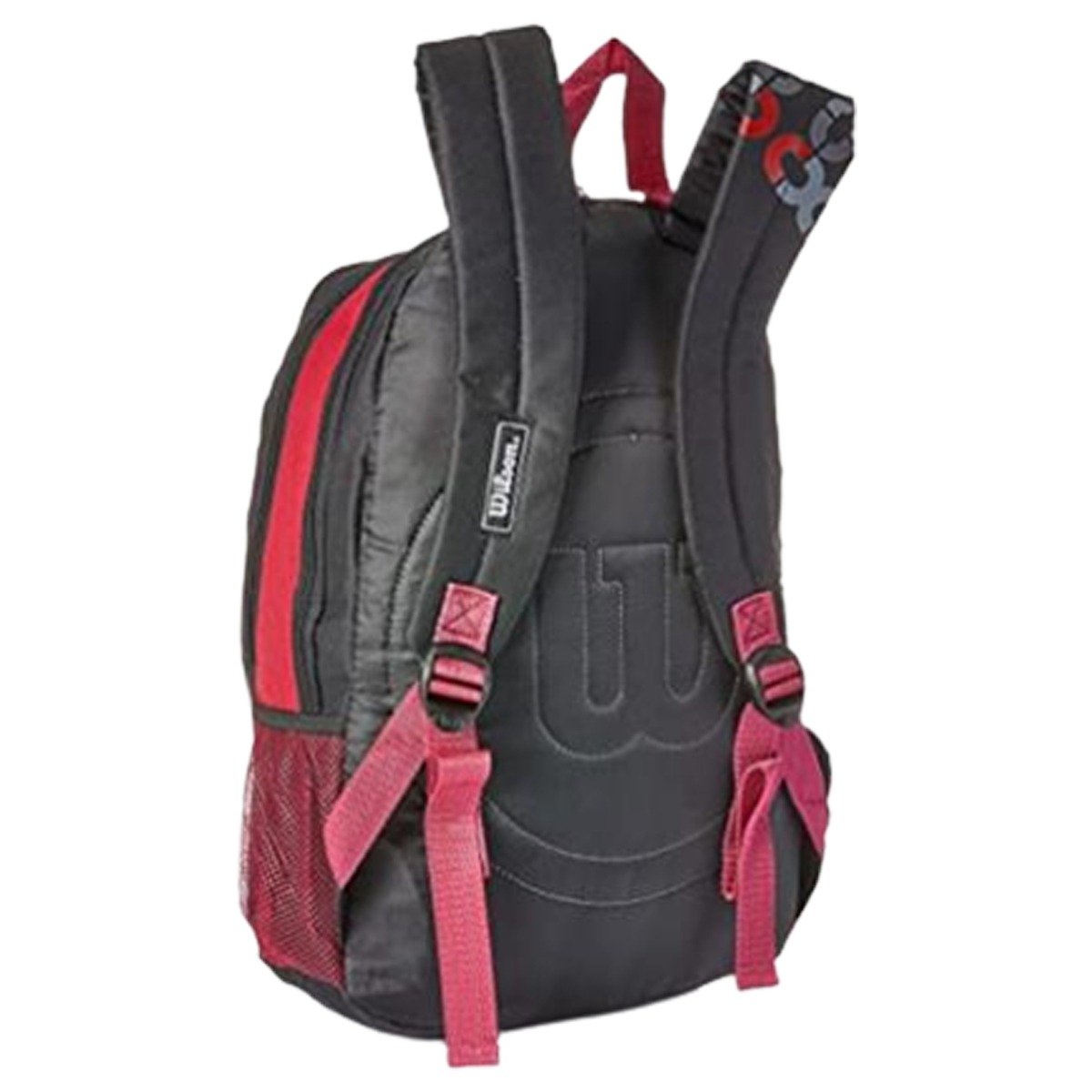 Mochila Wilson Esportiva Lazer Unissex - Preto e Vermelho Preto 2