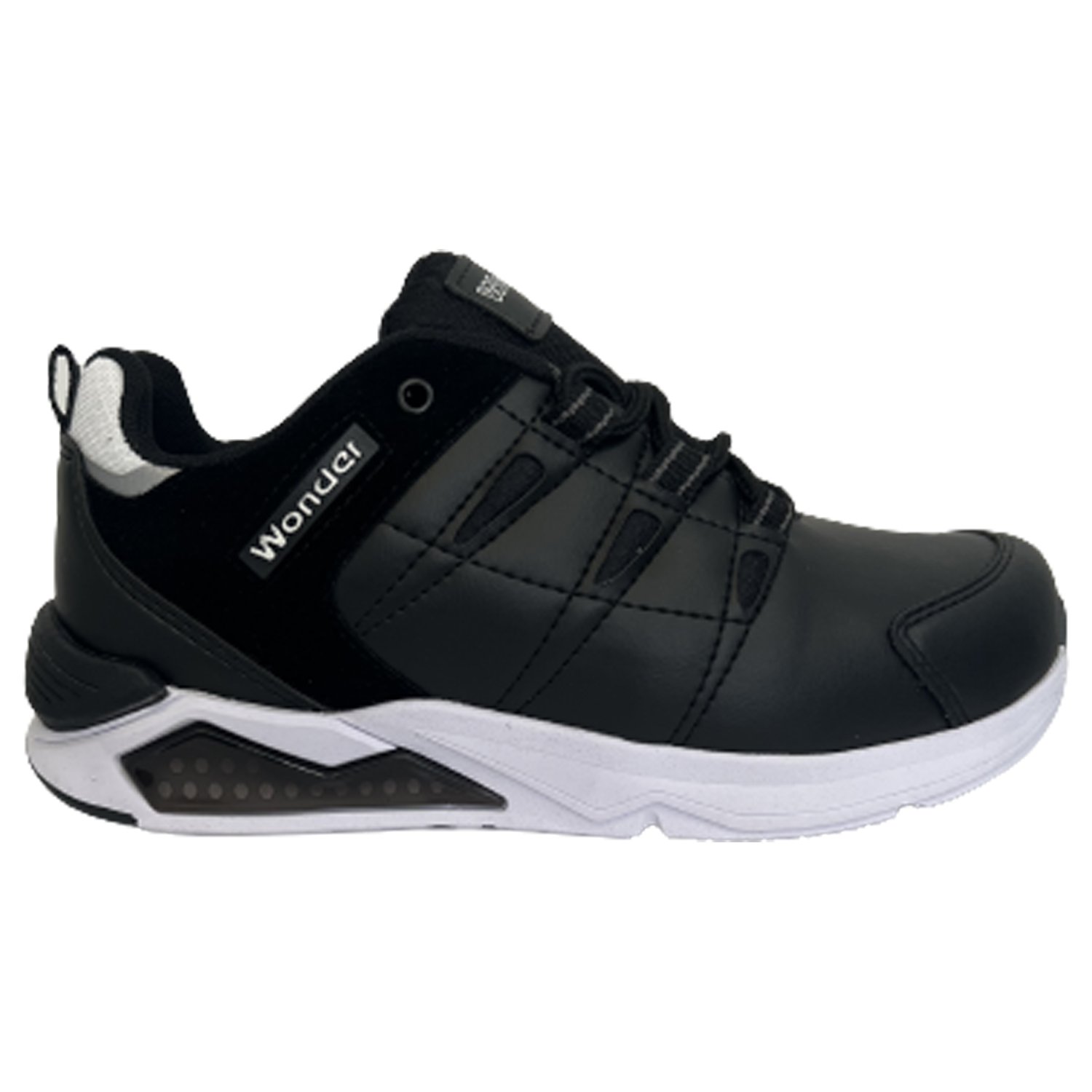 Tênis Wonder Trainer Cano Baixo Masculino - Preto e Branco Preto 1